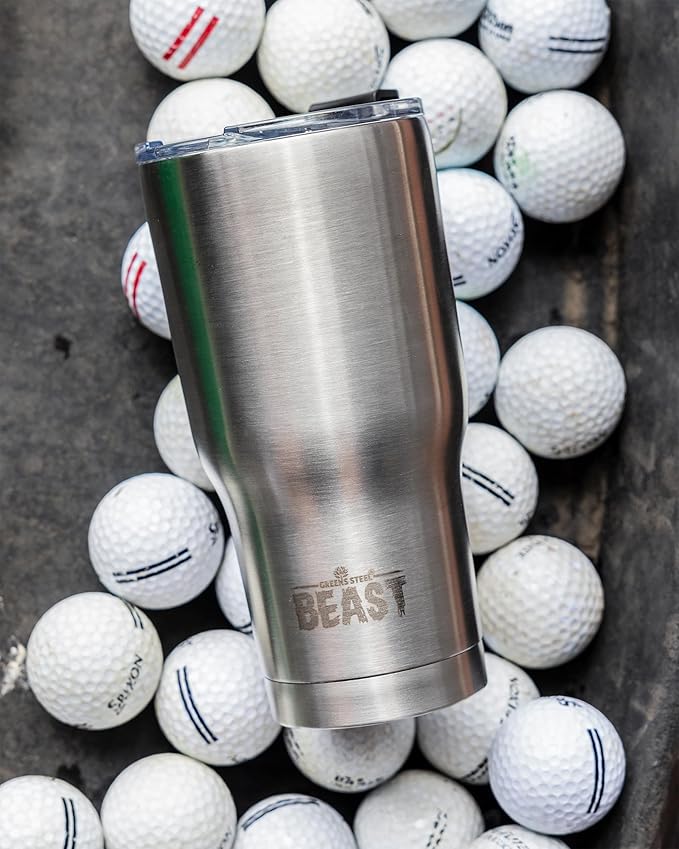 Beast 20 oz Tumbler Stainless Steel Vacuum Insulated Coffee Ice Cup Double Wall Travel Flask (Stainless Steel) - Bloomnest