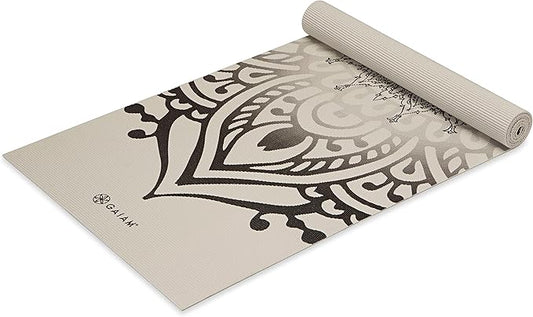 Gaiam Yoga Mat - Premium 5mm Print Thick Non Slip Exercise & Fitness Mat for All Types of Yoga, Pilates & Floor Workouts (68" x 24" x 5mm) - Bloomnest