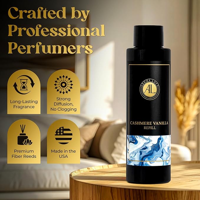 Cashmere Vanilla Reed Diffuser Oil Refill, Diffuser Oil scents for Home, 4 oz Fragrance Oil, Fragrance Oil Diffuser - Bloomnest