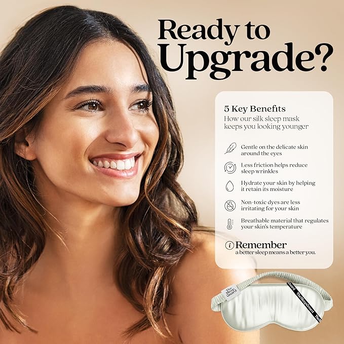 TheSleepGuard Pure Silk Sleep Mask [100% 6A Mulberry Silk, 22 Momme] Light Blocking Travel Essentials. Eye Masks for Sleeping. Black Oeko-Tex Blindfold. Eye Covers for Men & Women