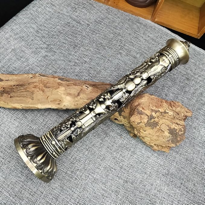 Incense Stick , Bronze Tone Dragon Phoenix Pattern Incense Stick Holder for Home Decoration Office Birthday Gift - Bloomnest