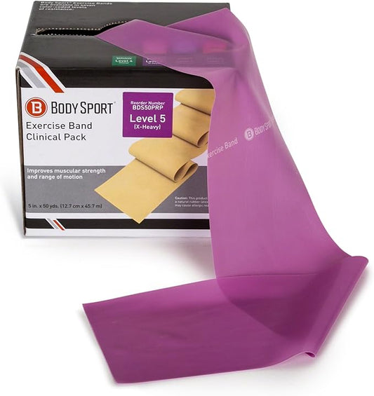 Body Sport Exercise Bands - Resistance Bands in 50 yard Rolls for Fitness, Stretching, or Physical Therapy - Bloomnest