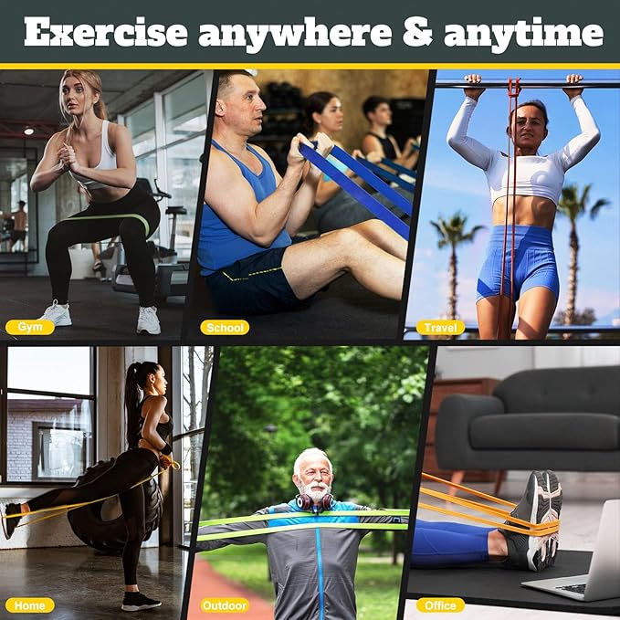 Exercise Bands Resistance Bands for Working Out,Pull Up Bands Set,at Home Workout Equipment,Workout Bands for Men and Women,Stretch Bands for Exercise