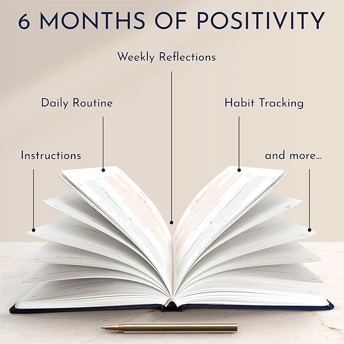 RYVE Daily Journal for Women – 6-Month Guided Gratitude Journal with Prompts, Affirmations, Mindfulness, Self-Reflection & Self-Care - Bloomnest