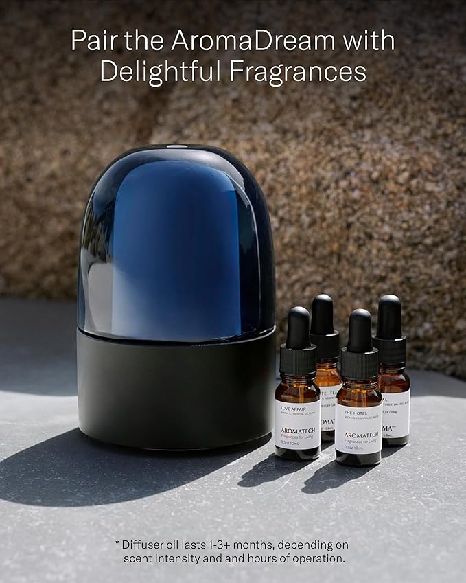 AromaTech AromaDream Scent Diffuser for Essential Oil Blends & Fragrances – Cold-Air Diffusion Scent Machine w/Bluetooth for Home, Bathroom, Bedroom, Boutiques, Spa – Nebulizing Diffusion System - Bloomnest