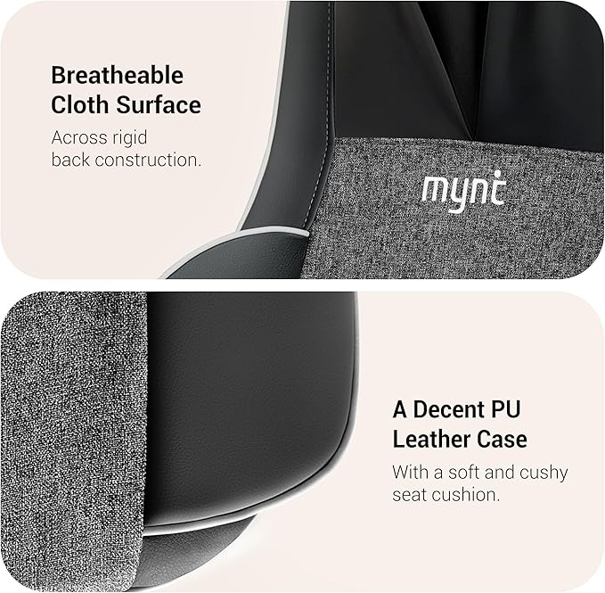 Mynt 2D & 3D Shiatsu Neck and Back Massager for Chair with 10 Deep Kneading Nodes, Back Massage with Heat, Portable Spot Massage Chair Pad (Black) - Bloomnest