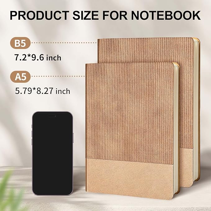 Lined Journal Notebook for Work College Ruled Note Book 5.79"x8.27" A5 PU Leather Daily Journaling 216 Pages for Women Men Writing Home School Supplies Business (RoseGold) - Bloomnest