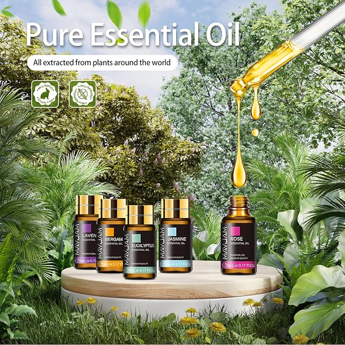 MAYJAM 35x5ML Essential Oil Gift Set, Pure Essential Oils for Diffusers Massage, Fragrance Oil Scented Oil for DIY Soap Candle Making - Bloomnest