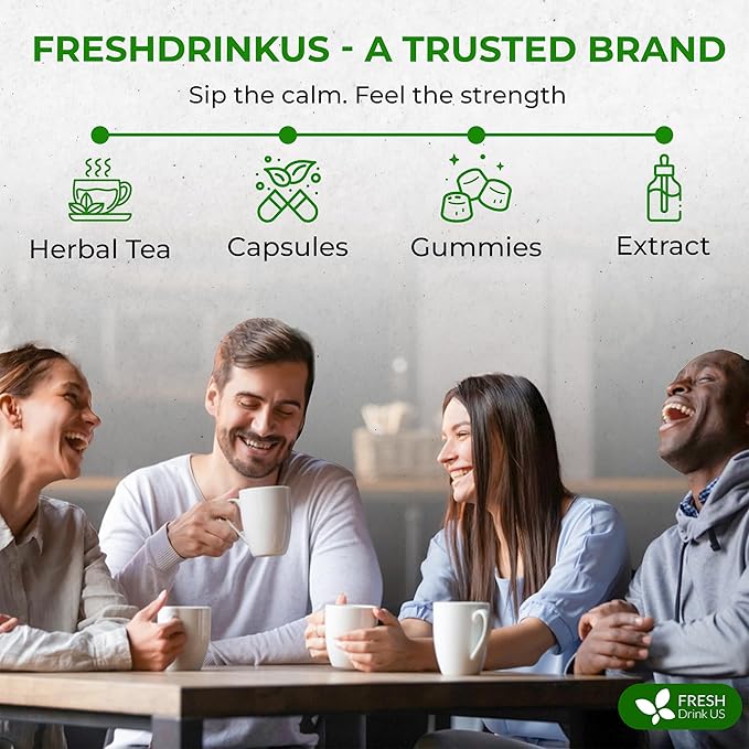 FreshDrinkUS, Super Soursop Herbal Tea – 60 Tea Bags | Soursop, Ginger, Turmeric, Lemongrass, Cinnamon, Black Pepper & Peppermint | Caffeine-Free, Natural Flavor, Plant-Based Blend | Sugar-Free - Bloomnest