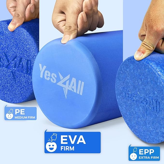 Yes4All EVA Firm Foam Roller for Back - Round Back Roller for Exercise, Yoga & Pilates 12/18/24/36 inch - Bloomnest