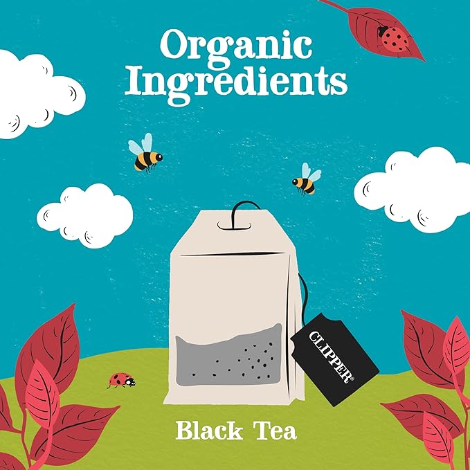 Clipper Tea, English Breakfast Assam Blend, Fairtrade, Organic, Plant-Based, Caffeinated British Tea, 250 Tea Bags - Bloomnest