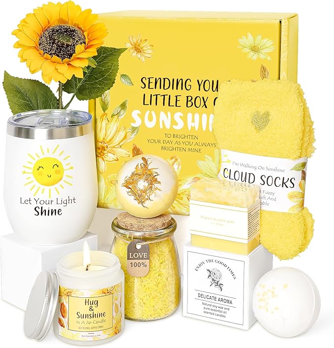 Birthday Gifts for Women, Unique Relaxing Spa Kit Gift Baskets for Women Self Care Gift Get Well Soon Christmas Gifts for Best Friends Sister Mom Her - Bloomnest