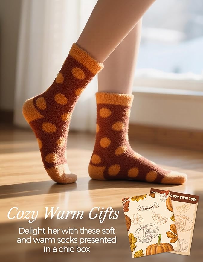 TEHOOK Warm & Cozy Valentines Gifts for Women, Fluffy Fuzzy Plush Sleeping Slipper Socks - Soft Warm Fabric - Bloomnest