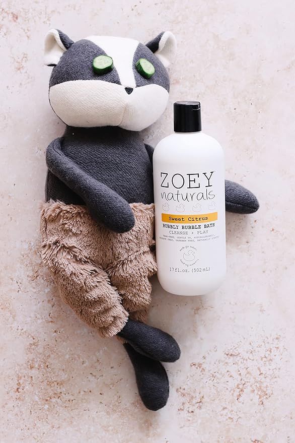 Zoey Naturals - Sweet Citrus Bubble Bath for Kids & Babies - Organic Tear-Free, Non-Toxic Toddler Soap with Moisturizing Aloe & Avocado Oil - Long Lasting Bubbles - Made in USA, 17 oz - Bloomnest