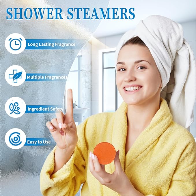 36-Pack Shower Steamers Aromatherapy, Shower Bath Bombs with Individually Wrapped, Variety Shower Tablets, Valentines Day Gifts for Her and Him, Birthday Presents for Women(2 Sets) - Bloomnest