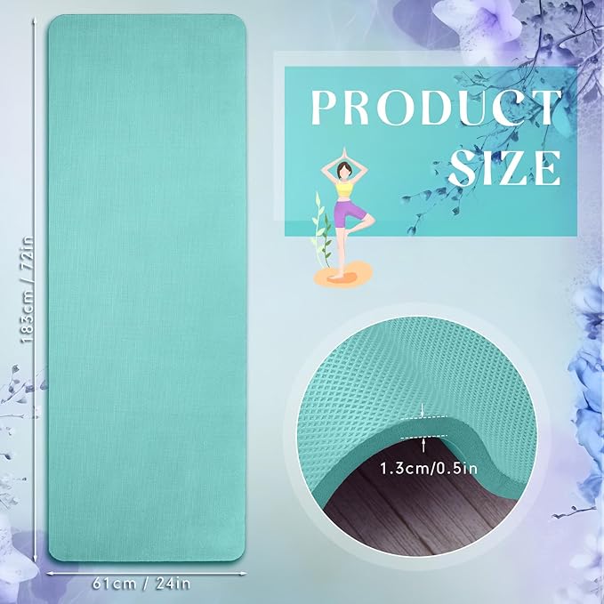 Timgle 6 Pack Yoga Mats Bulk Non Slip Exercise Yoga Mat Thick Anti Slip Tear Resistant Sports Gym for Fitness Stretching Home Workout and Studio - Bloomnest