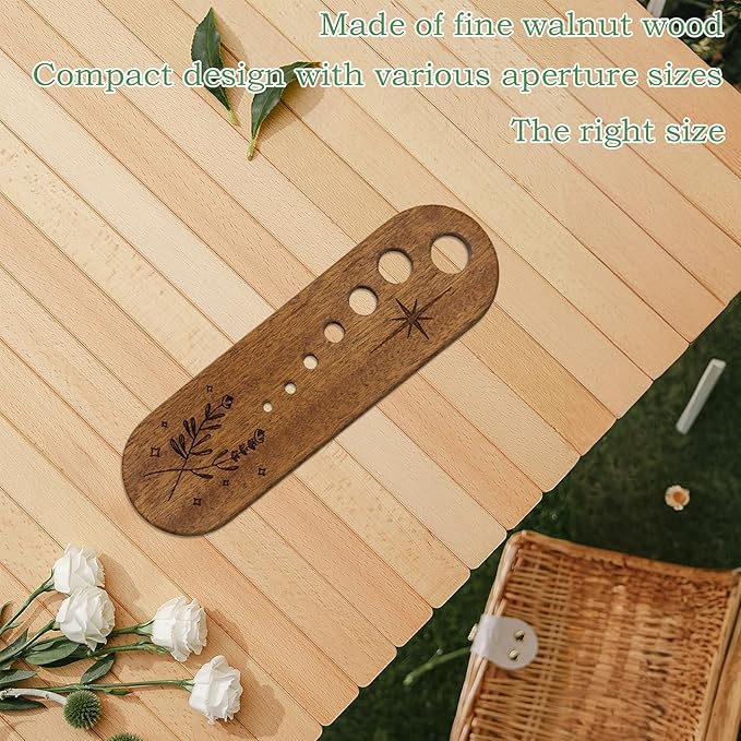 Wooden Vegetable Splitter Comes with a Cleaning Brush, Fun Kitchen Gadgets, Exquisite Herb Stripper Bowl Gifts for the Kitchen Suitable for Home Use & Chefs - Bloomnest