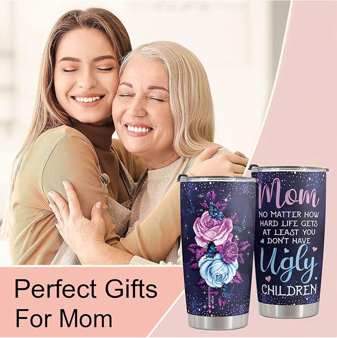 Macorner Mothers Day Gifts for Mom - Stainless Steel Tumbler 20oz For Women - Birthday for Wife Grandma Nana From Daughter Son Kid - Bloomnest