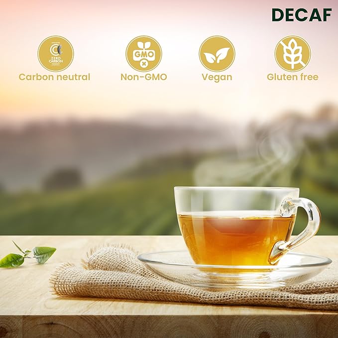 Premium Decaf Peach Herbal Green Tea Bags 50 Pack Designer Tin, Eco-Friendly, Sugar Free, Keto & Diabetic Friendly Full Bodied Aromatic Flavor Family Share Size Bulk Teabags (50-Count) - Bloomnest