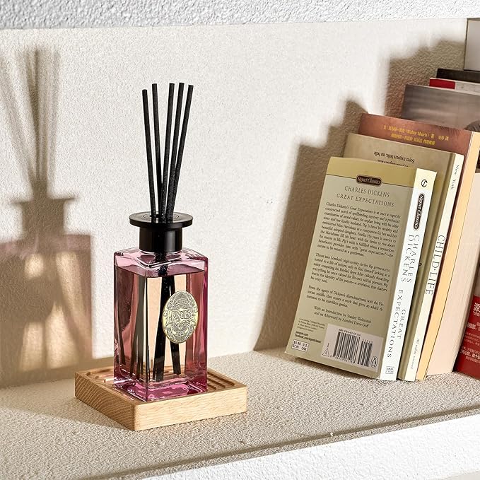 M&SENSE 6.3 oz Large Reed Diffuser Set | Gardenia Scent Oil Diffuser with Sticks | Hotel Collection Non-Toxic Essential Oil |for Bedroom Bathroom Living Room - Bloomnest