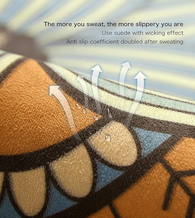 Knsbk Large Round Yoga Mat 4.6'X3.5mm for Exercise Premium Extra Thick, Ultra Comfortable, Non Slip, Meditation Mat - Bloomnest