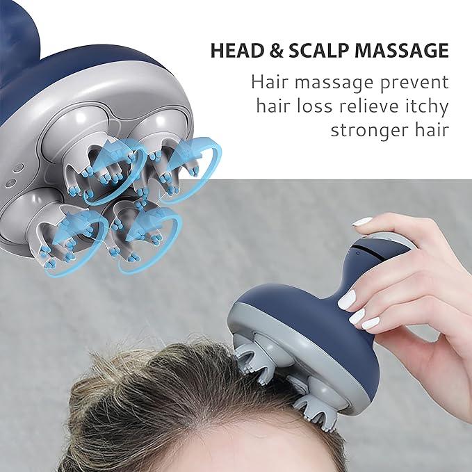 COMFIER Cordless Electric Scalp Massager with Mutlti-Modes Vibration, Handheld Cat Head Massager for Pets, Portable Dog Head Massage for Deep Clean and Stress Relax COMFIER