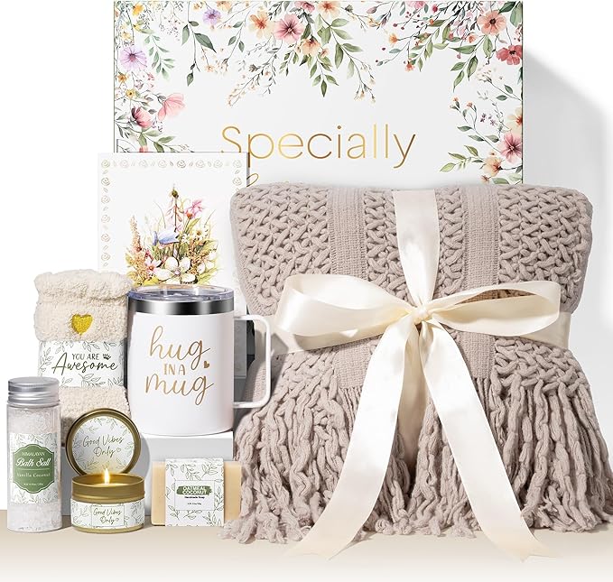 Self Care Gifts for Women Get Well Soon Gifts, Birthday Gifts for Women Care Package, Sympathy Gift Baskets Spa Gifts Thinking of You Inspirational Valentine's Day Gifts for Her Mom Wife Girlfriend