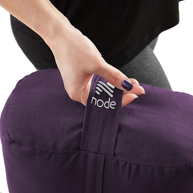 Yoga Meditation Cushion, 25" x 12" Rectangular Bolster with Organic Cotton Cover - Bloomnest