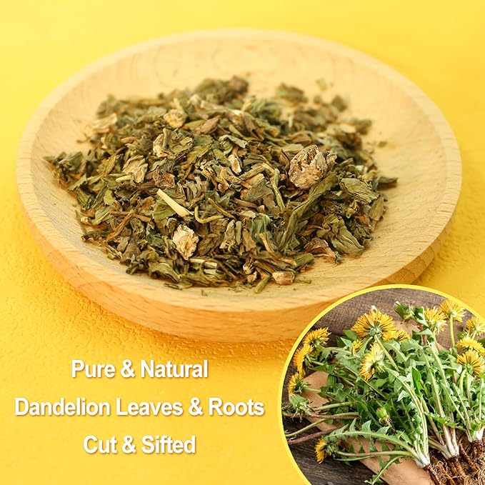 FullChea - Dandelion Leaf & Root Tea bags, 50 Teabags, 2g/bag - Natural Dandelion Herbal Tea for Liver & Kidney Health - Non-GMO - Caffeine-free - Support Digestion & Boost Immune System - Bloomnest