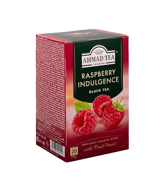 English Teas, "Raspberry Indulgence Black Tea" - Tagged and Aluminium Foil En... - Bloomnest