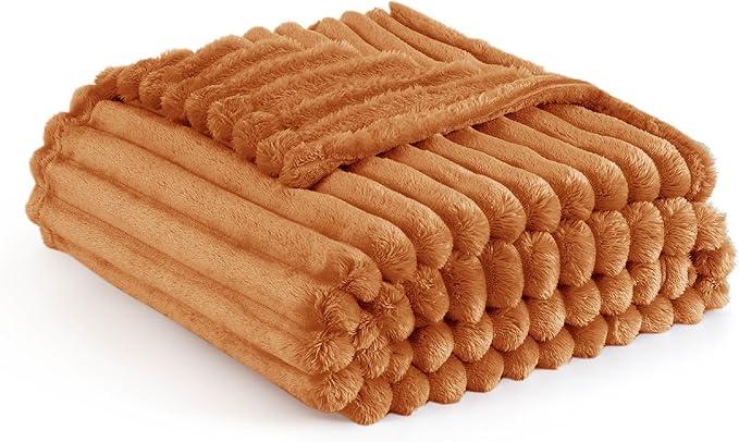 Bedsure GentleSoft Orange Twin XL Blanket for Bed - Cozy Soft Fall Blankets for Women, Cute Small Fleece Throws for Girls, Birthday Gifts for Women, 66x90 Inches - Bloomnest