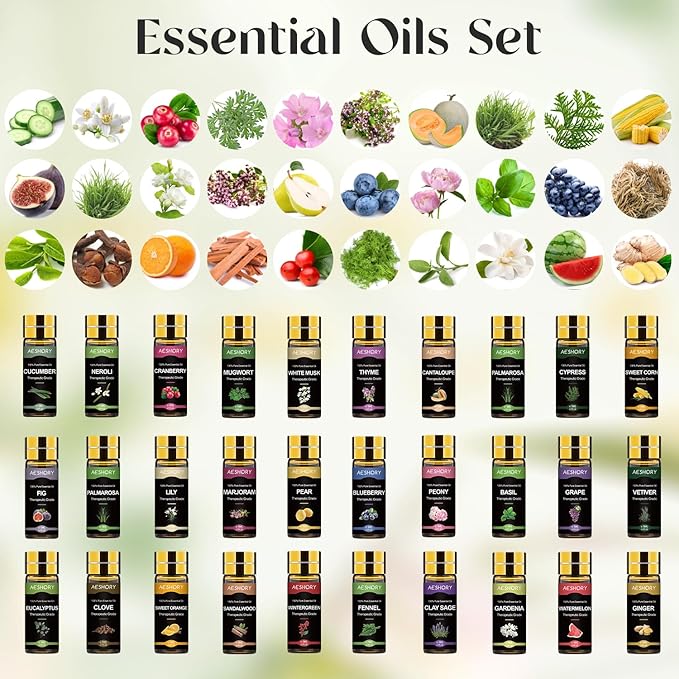 Essential Oil Set 80 Pcs - 100% Natural Essential Oils Kit-Perfect for Diffuser, Humidifier, Massage,Soap, Candle Bath Bombs Making, 80 * 5ML(0.17oz), Christmas Gift for Aromatherapy Lover - Bloomnest