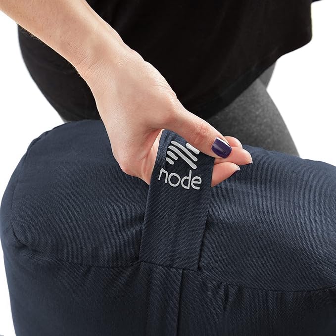 Yoga Meditation Cushion, 25" x 12" Rectangular Bolster with Organic Cotton Cover - Bloomnest