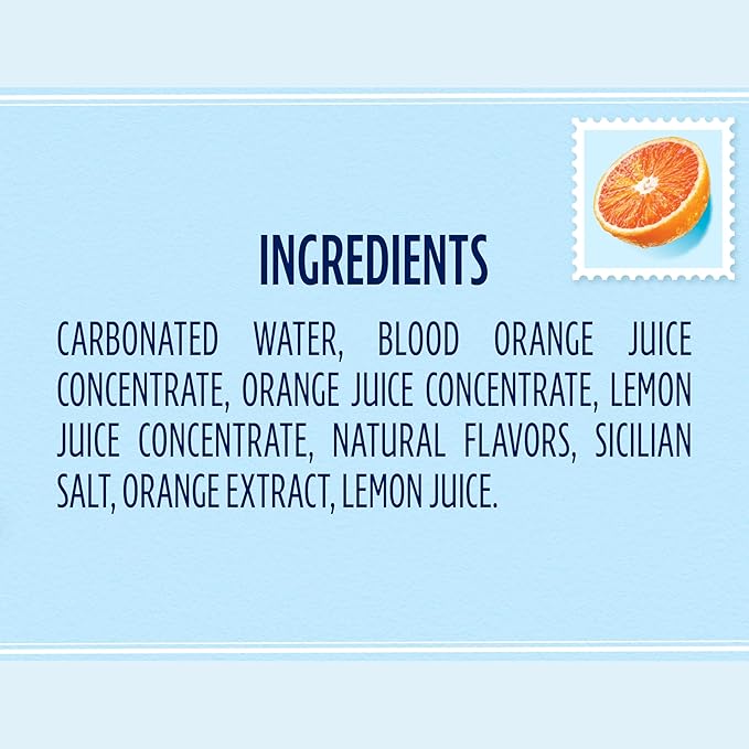 Sanpellegrino CIAO Blood Orange Sparkling Water, Low-Calorie Italian Sparkling Water with Real Fruit Juices, 0g Added Sugar, 24-Pack - Bloomnest