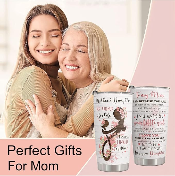 Macorner Mothers Day, Birthday Gifts for Mom Nana From Daughter - Gifts For Grandma - Stainless Steel Tumbler 20oz - Bloomnest