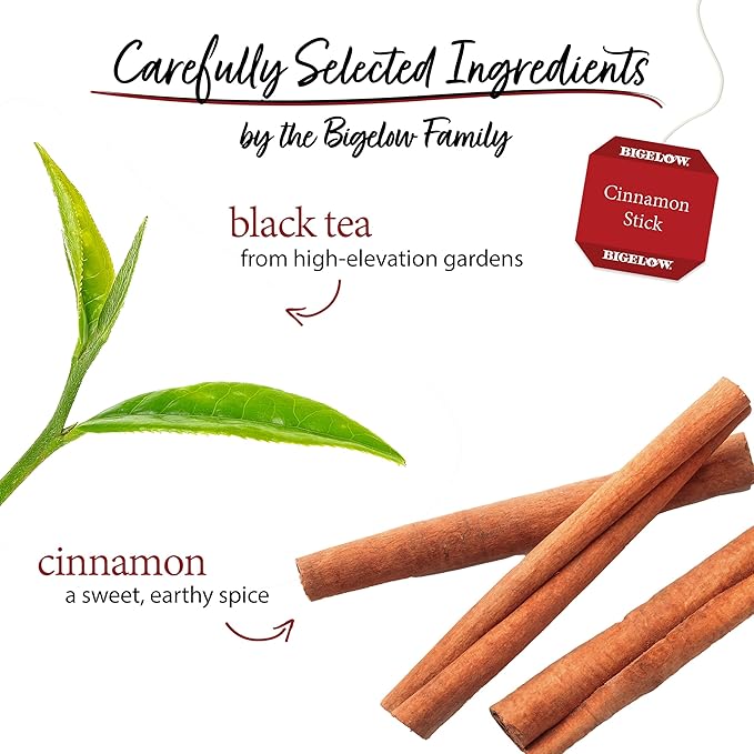 Bigelow Tea Cinnamon Stick Black Tea, Caffeinated Tea with Cinnamon, 20 Count Box (Pack of 6), 120 Total Tea Bags - Bloomnest