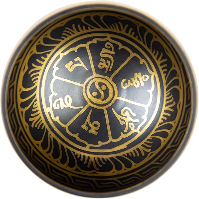 Tibetan Singing Bowl Set Brass - Master Healing Grade - Authentic Handcrafted Sound Bowl by Himalayan Bazaar