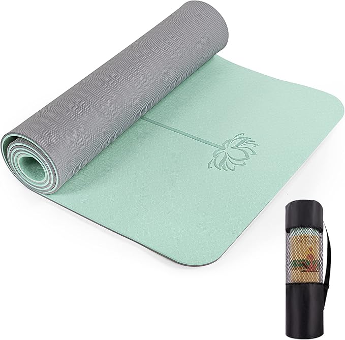 UMINEUX Yoga Mat Extra Thick 1/3'' & 2/5" Non Slip Yoga Mats for Women Eco Friendly TPE Fitness Exercise Mat with Carrying Sling & Storage Bag - Bloomnest