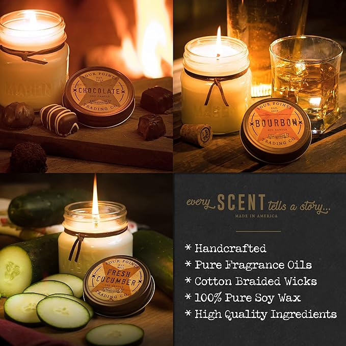 Dirt Scented Candle, 8 Oz. Handcrafted Soy Wax Candles for Men & Women, Fragrant Aromatherapy Candle with Jar, Unique Room Scents, Relaxing Home Essentials for Mom, Daughter or Friend - Bloomnest