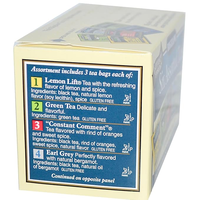Six Assorted Tea Variety Pack 18 Bag(S) - Bloomnest