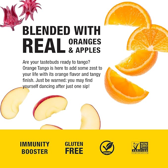 Tiesta Tea - Orange Tango, Loose Leaf, Orange Hibiscus Herbal Tea, Premium Non-Caffeinated Fruit Blend, Makes Hot or Iced & Up to 50 Cups, 4oz Refillable Tin - Bloomnest
