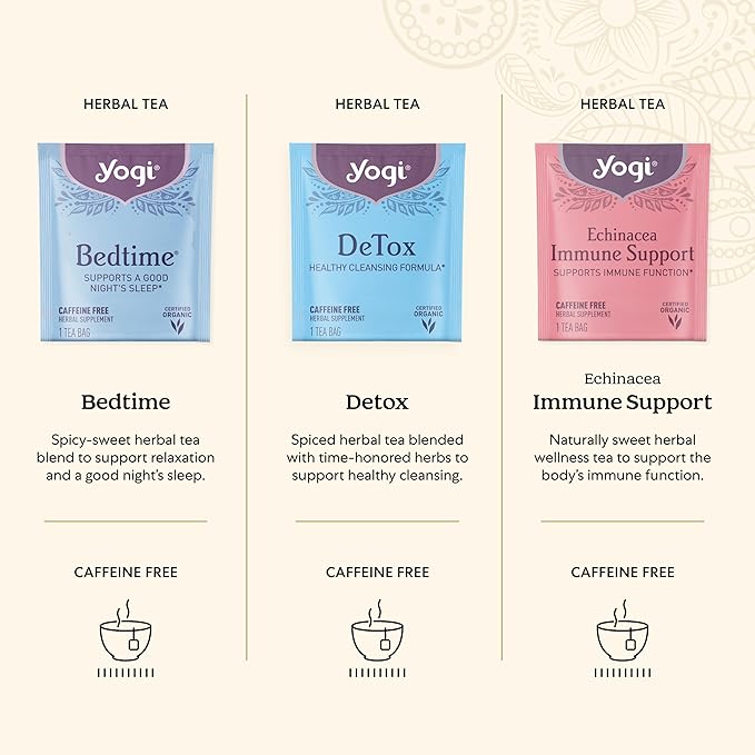 Yogi Organic Tea Sampler Gift Box (45 Tea Bags) Assorted Delicious Wellness Blends - 9 Favorite Herbal, Green & Black Varieties - Bloomnest