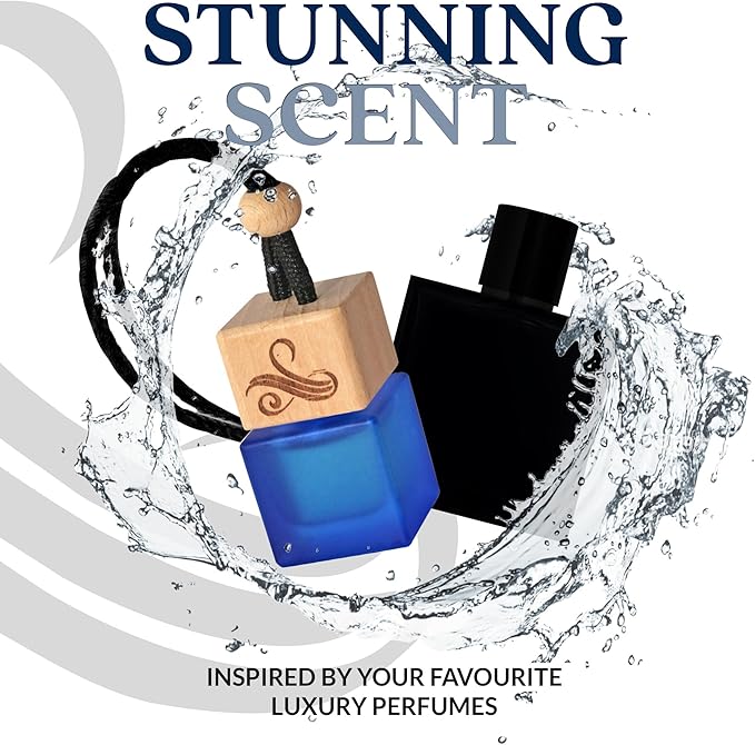 Solvère Car Air Freshener for Men | Perfume Style Freshener with Solvère Fragrance | Strong Freshener with Odour Eliminating Technology with Vent Clip | Car Air Freshener by Perfa - Bloomnest