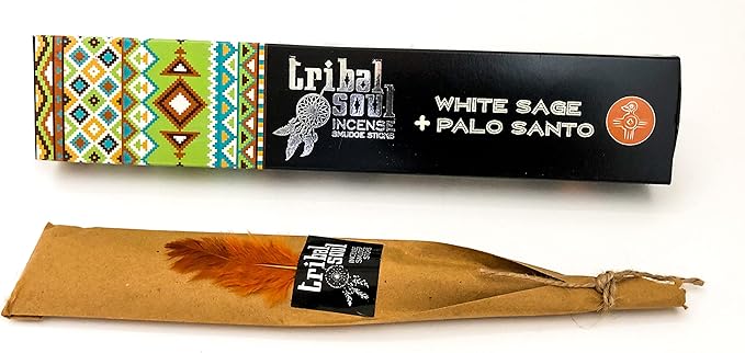 Tribal Soul Incense Smudge Sticks - Premium Incense - 90 Grams (White Sage + Palo Santo) Bloomnest
