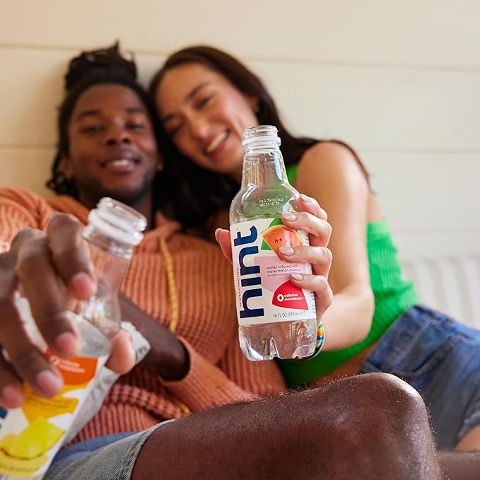Hint Fruit-Infused Bottled Water, Strawberry Kiwi - Sugar Free Flavored Water with Zero Calories, Naturally Flavored, and No Artificial Sweeteners - 16 Fl Oz (Pack of 12) - Bloomnest