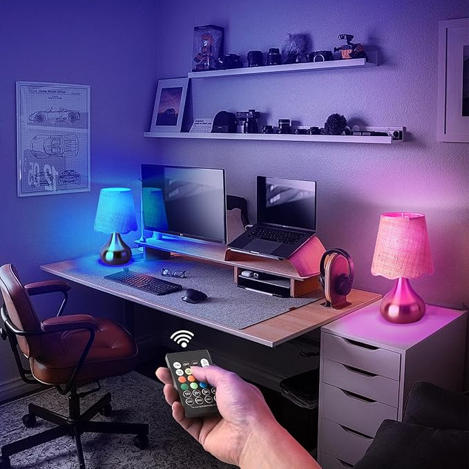 Cordless Table Lamp Rechargeable, Good Mini Table Lamp for Nightstand, Battery Operated Small Table Lamp for Small Spaces for Kitchen Counter, Bookshelf, Bedside, Bedroom, Living Room - Bloomnest