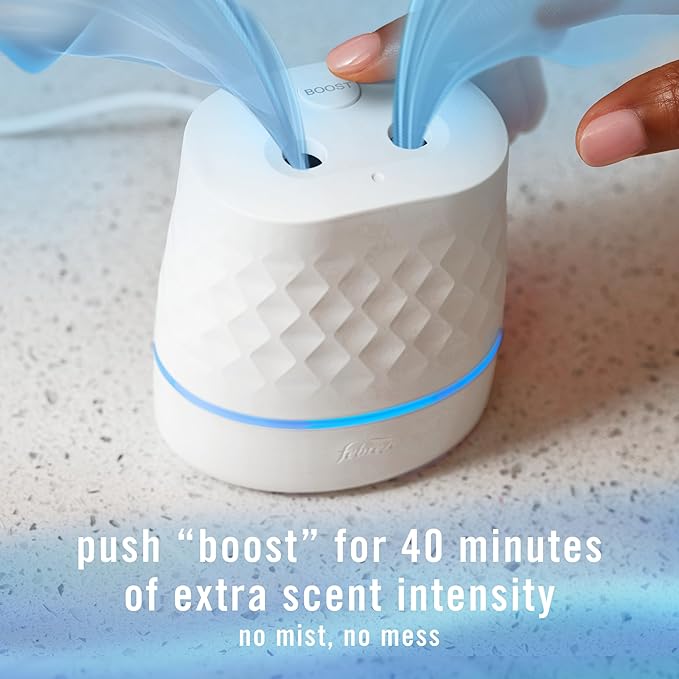 Febreze Plug Scent Booster Starter Kit, Oil Diffuser, Air Freshener Plug in, Continuous Scent Device + 2 Gain Original Refills - Bloomnest