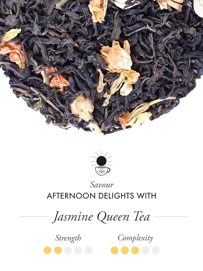 TWG Tea | Jasmine Queen Tea | Green Tea | Sweet Lemon & Rose | 15 Hand Sewn Cotton Teabags | Gift Set - Bloomnest