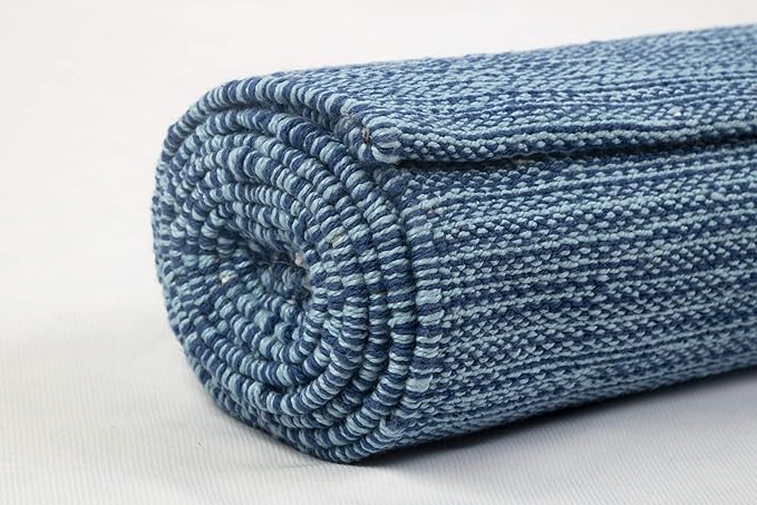 Live Well 360 Handmade Organic Cotton Yoga Mat - Non-Toxic, Chemical-free and All Natural Cloth Yoga Mat - Exercise, Workout, & Fitness Rug - Woven Material - Absorbent & Washable - 78" x 27" - Bloomnest