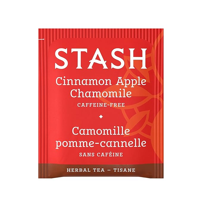 Stash Tea Cinnamon Apple Chamomile Herbal Tea - Naturally Caffeine Free, Non-GMO Project Verified Premium Tea with No Artificial Ingredients, 20 Count (Pack of 6) - 120 Bags Total - Bloomnest